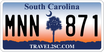 SC license plate MNN871