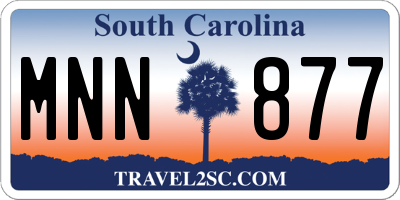 SC license plate MNN877