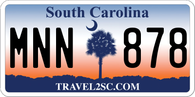 SC license plate MNN878