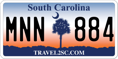SC license plate MNN884