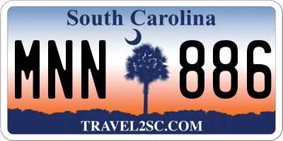 SC license plate MNN886