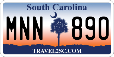SC license plate MNN890