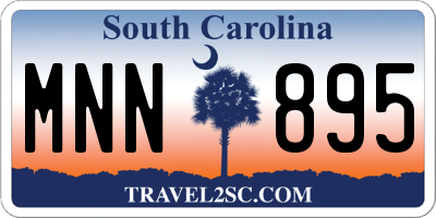 SC license plate MNN895