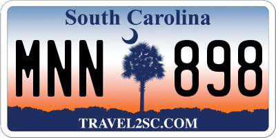 SC license plate MNN898
