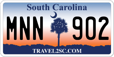 SC license plate MNN902