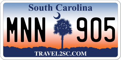 SC license plate MNN905