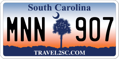 SC license plate MNN907