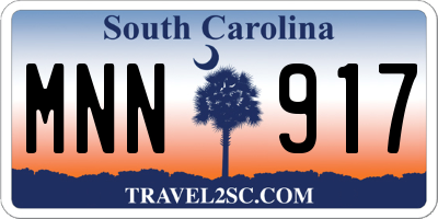 SC license plate MNN917