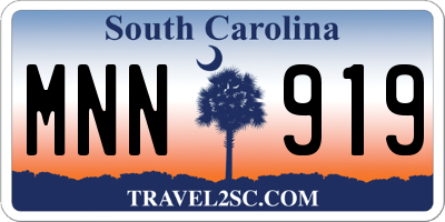 SC license plate MNN919