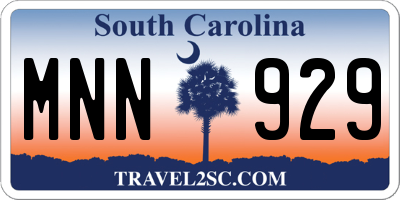 SC license plate MNN929