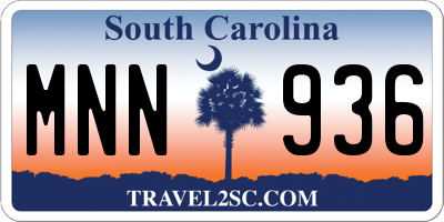 SC license plate MNN936