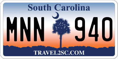 SC license plate MNN940