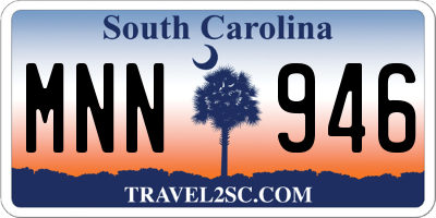 SC license plate MNN946
