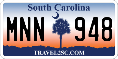 SC license plate MNN948