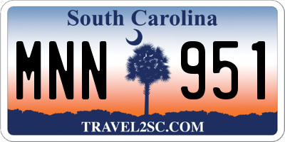 SC license plate MNN951