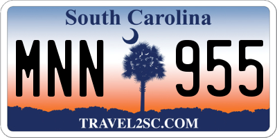 SC license plate MNN955