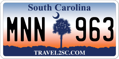 SC license plate MNN963