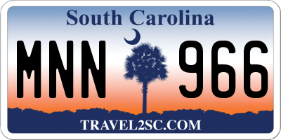 SC license plate MNN966