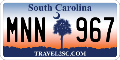 SC license plate MNN967