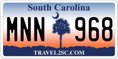SC license plate MNN968