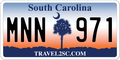 SC license plate MNN971