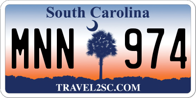 SC license plate MNN974