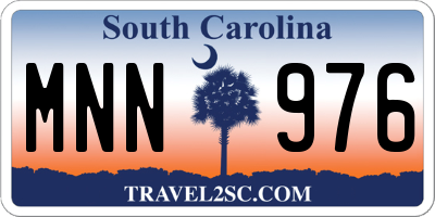 SC license plate MNN976