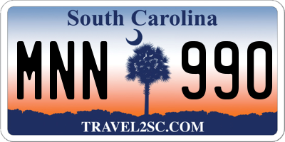 SC license plate MNN990