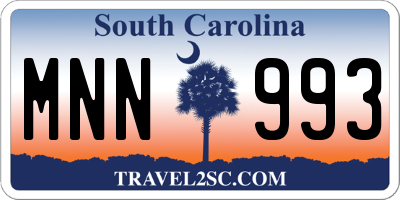 SC license plate MNN993