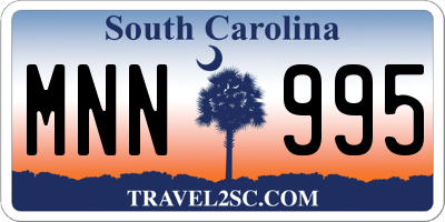 SC license plate MNN995