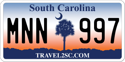SC license plate MNN997