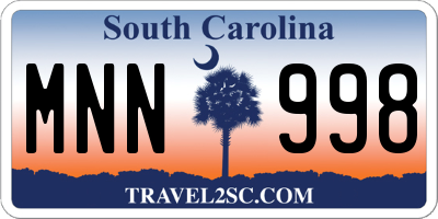 SC license plate MNN998