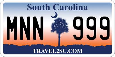 SC license plate MNN999