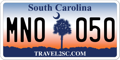 SC license plate MNO050