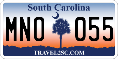 SC license plate MNO055