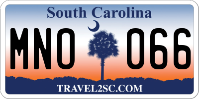 SC license plate MNO066