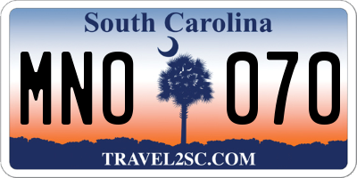 SC license plate MNO070