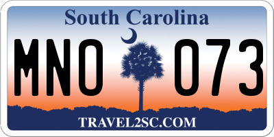 SC license plate MNO073