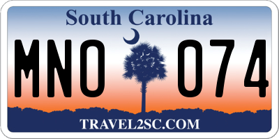 SC license plate MNO074