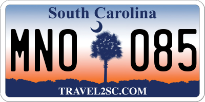 SC license plate MNO085