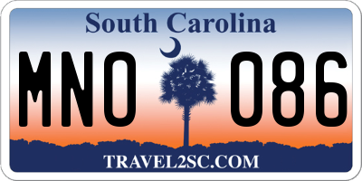 SC license plate MNO086