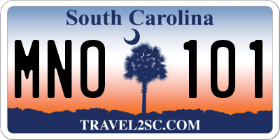 SC license plate MNO101