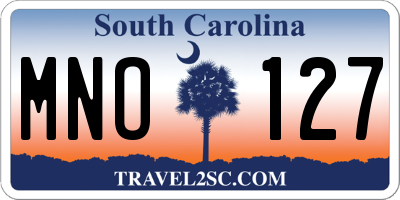 SC license plate MNO127