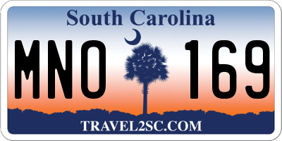 SC license plate MNO169