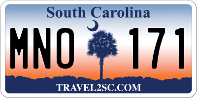 SC license plate MNO171