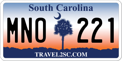 SC license plate MNO221