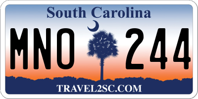 SC license plate MNO244