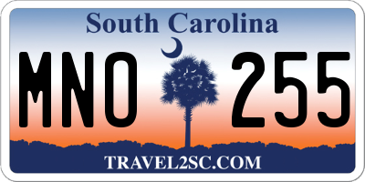 SC license plate MNO255