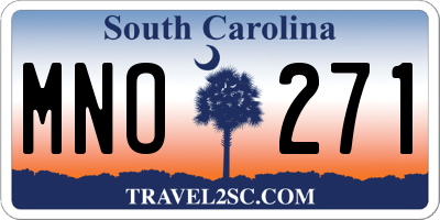 SC license plate MNO271
