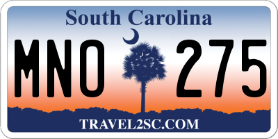 SC license plate MNO275
